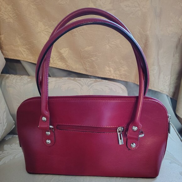 Vera Pelle Handbags - Vera Pelle Red Y2K Style Red Leather Handbag